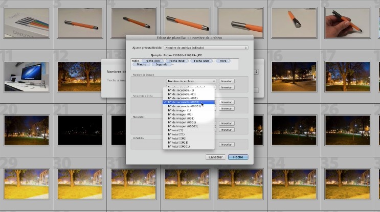 Curso de Adobe Lightroom nº 61: Las plantilas de renombrado de archivos (I)